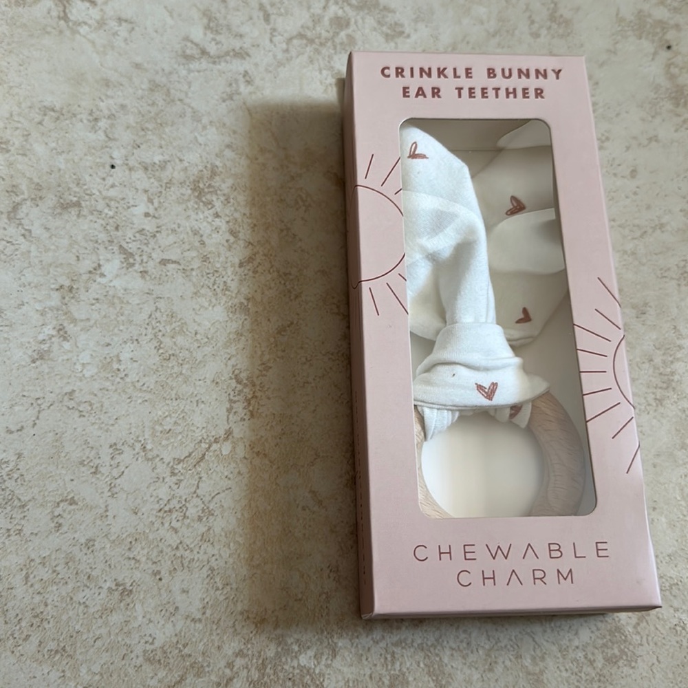 Crinkle Bunny Ear Teether
